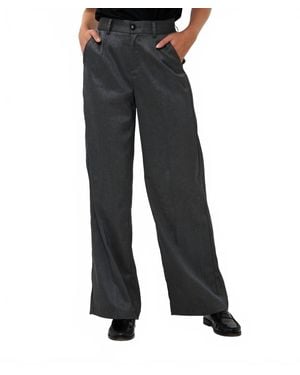 EsQualo Shimmer Crinkle Trouser - Black