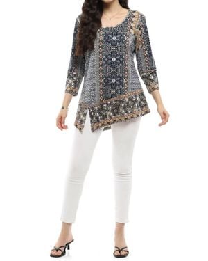 parsley & sage Hilary Scoop Neck Tunic Top - Black