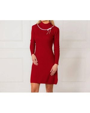 Hope & Henry Noel Knit Dress - Red