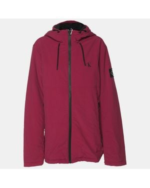 Calvin Klein Nylon Hoodie Jacket - Red