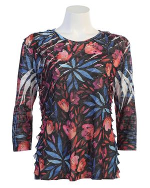 Jess & Jane Europa Sublimination Ruffle Top - Blue