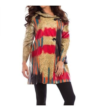 Angel Sunset Long Trench Jacket - Red