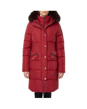 Pajar Annie Parka With Fixed Hood And Detachable Fur Trim - Red