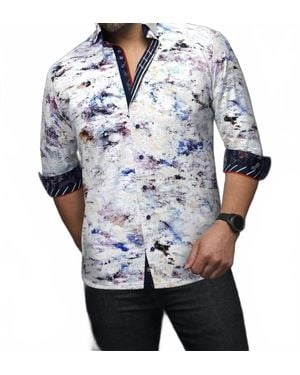 Au Noir Magnani Long Sleeve Button-Up Shirt - Gray