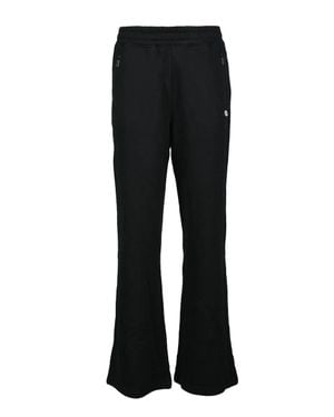 DIESEL Wide-Leg Sweatpants With Relaxed Fit And Zippered Pockets - Black