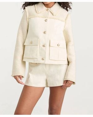 Cinq À Sept Braided Tweed Liliana Jacket - Natural
