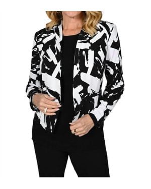 FRANK LYMAN Throwover Abstract Jacket - Black