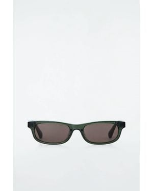COS Scope Rectangle Translucent Lenses Sunglasses - Gray