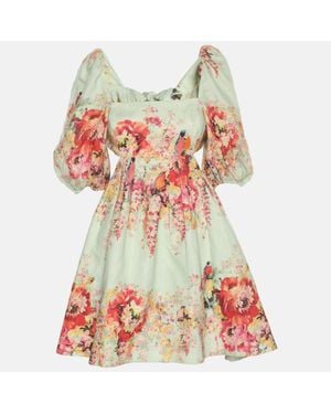 Zimmermann Printed Linen Dress - Red