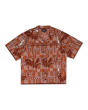 Ahluwalia Benoit Knit Short Sleeve Shirt - Red
