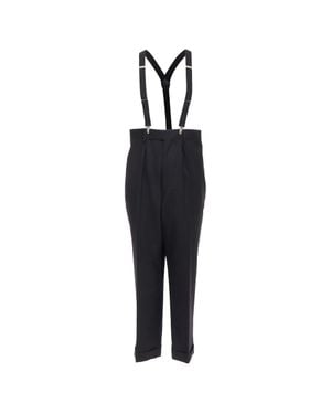 Junya Watanabe 2012 Wool Suspender Pants - Black