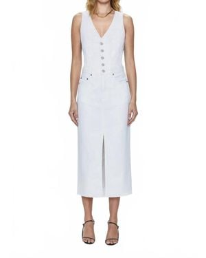 Pistola Alex Fitted Vest Dress - White
