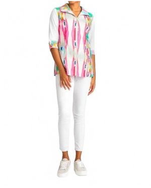 Berek Vertical Vest Colorful Pastel Blouse - White