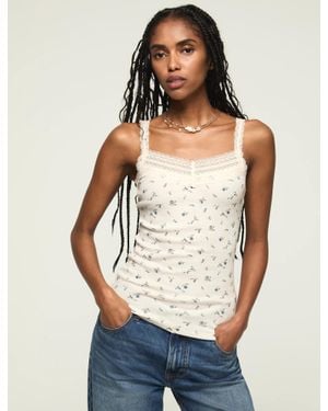 Lucky Brand V Neck Tank - Gray