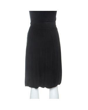 Roberto Cavalli Knit Gathered Detail Skirt - Black