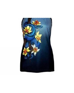 INKnBURN Staff & Serpent Singlet - Blue
