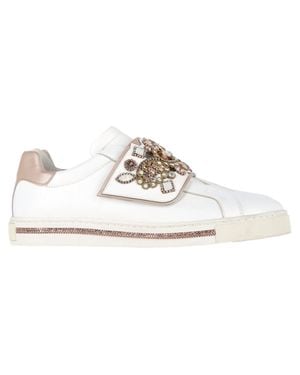 Rene Caovilla Jewel-Embellished Sneakers - White