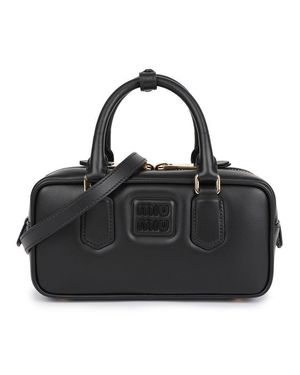 Miu Miu Leather Tote Bag - Black