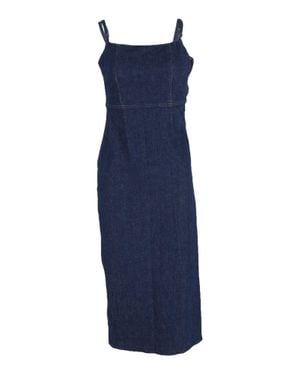 Reformation Delphinia Stretch-Denim Midi Dress - Blue