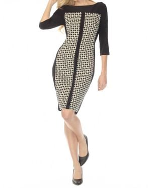Joseph Ribkoff Geometric Jacquard Sheath Dress - Multicolor
