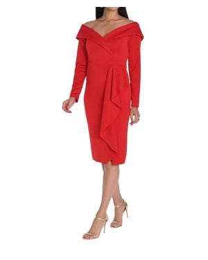 FRANK LYMAN Off The Shoulder Special Occasion Dress - Red