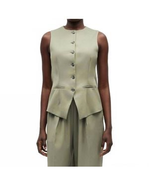 Samsøe & Samsøe Saruma Button Front Vest - Green