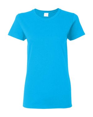 Gildan Ladies/ Heavy Cotton Missy Fit Short Sleeve T-Shirt - Blue