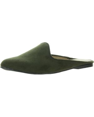 Sun & Stone Ninna Faux Suede Pointed Toe Mules - Black