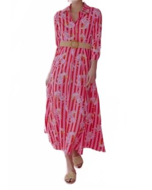 Guadalupe Luciana Tibet Dragon Dress - Red