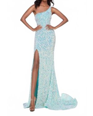 Alyce Paris One Shoulder Gown - Blue