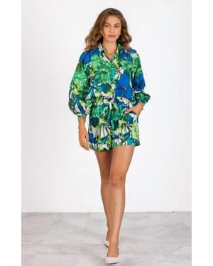 Lavender Brown Leanna Top - Green