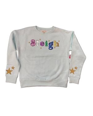 Paper Flower Girl's Sequins Sleigh Sweatshirt - Gray