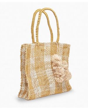 Kayu Straw Tote Bag - Metallic