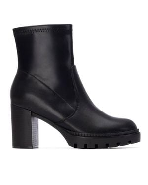 Xti Heeled Ankle Booties By - Black