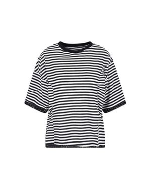 Undercover Horizontal Striped Boxy T-Shirt - White