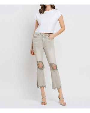 VERVET BY FLYING MONKEY Jaya Lovervet Vintage Crop Flare Jean - Natural