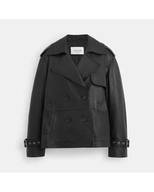 COACH Mini Leather Trench - Black