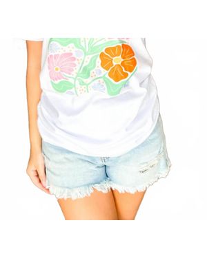SunfireTees Whimsy Flowers Tee - Blue
