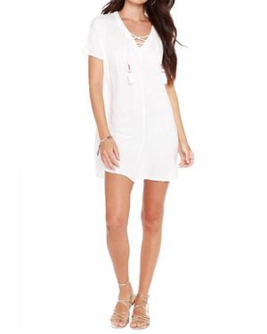 Bobi Lace Front Dress - White