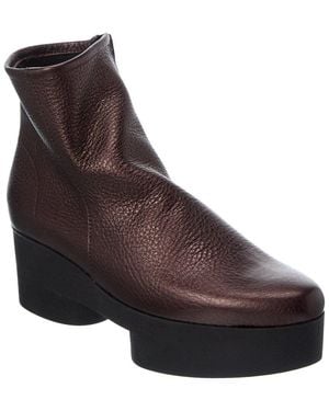 Arche Sixizz Leather Platform Bootie - Brown
