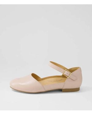 Ziera Cavalcade Leather Flat Shoes - Natural