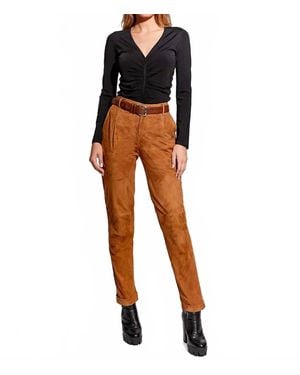 AS by DF Denise Upcycled Suede Pants - Black