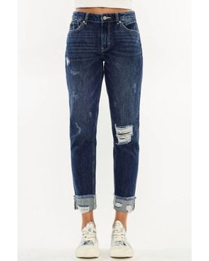 Kancan High Rise Boyfriend Jean - Blue