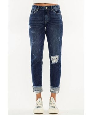 Kancan High Rise Boyfriend Jean - Blue