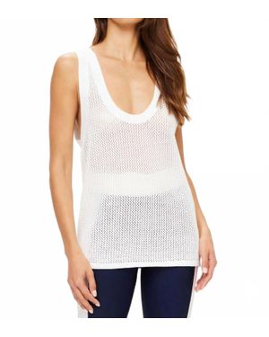 The Upside Fenway Wales Knit Tank Top - White