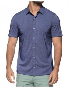 Flag & Anthem Boston Pique Knit Shirt - Blue