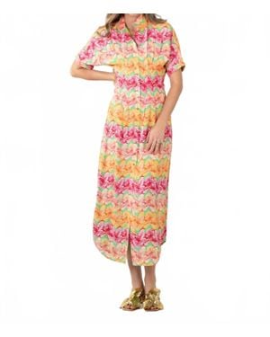 Emily Mccarthy Georgia Midi Dress - Pink