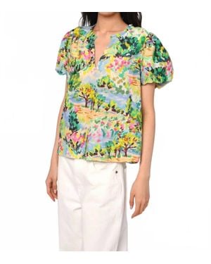 LOVE THE LABEL Lia Short Sleeve Top - Green