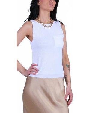 Gigi Moda Eva Knit Top - White