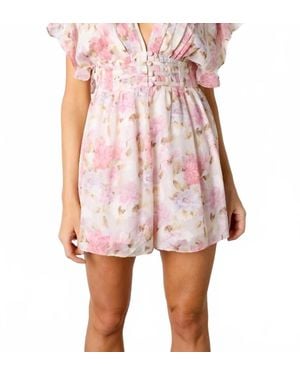 Storia Kelsey Floral Romper - Pink